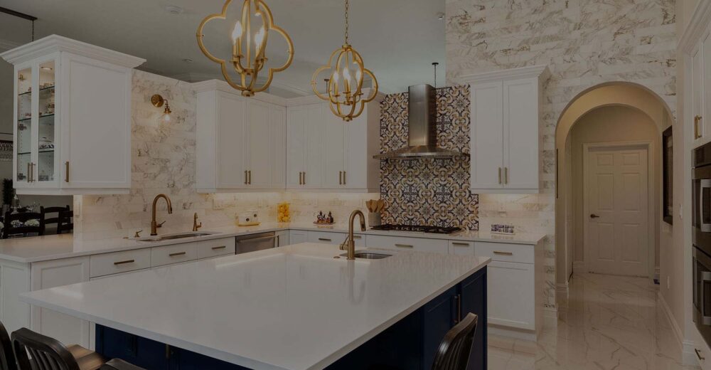 Modern White Kitchen in Estate Home