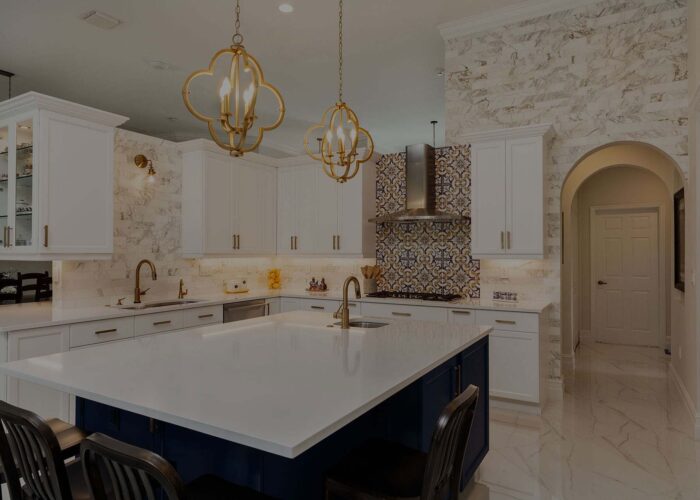 Modern White Kitchen in Estate Home